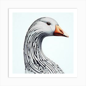 Goose Head -Wild Bird Drawing Artwork 117 Art Print