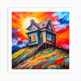 House on the hill. Art Print