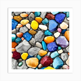 Pebbles Texture Art Print