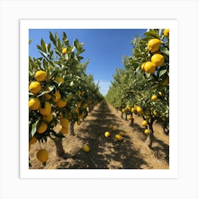 Lemon Orchard Art Print