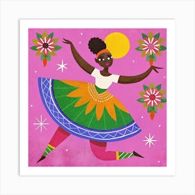 Retro Pop Dancer Art Print