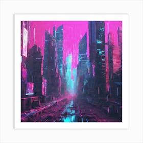 Futuristic Cityscape 191 Art Print