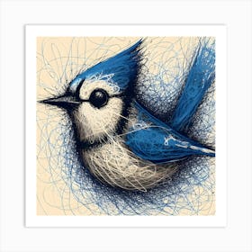 Bluejay ~Reimagined 25 Art Print