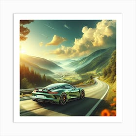 Aston Martin green Art Print