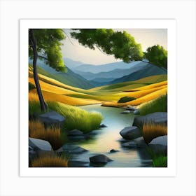 Landscape Painting 64 Art Print