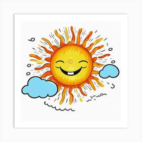 Happy Sun Art Print