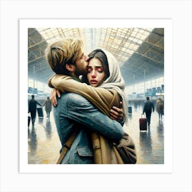 Parting Sorrow at Departure Hall Art Print