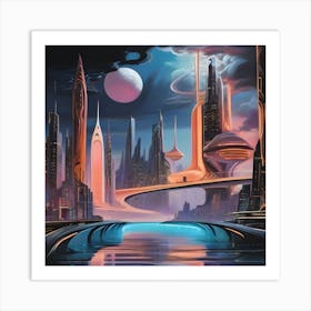 Futuristic Cityscape 9 Art Print