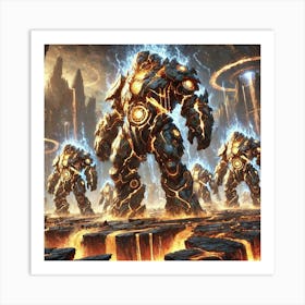 Seismic Guardians Art Print