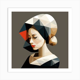 Geometric Dutch Woman 04 Art Print