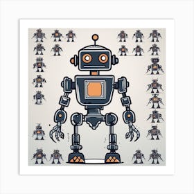 Robots 2 Art Print