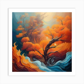 Tree In The Water Art Print