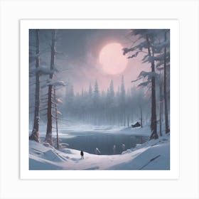 Winter Landscape 16 Art Print