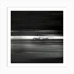 Blurry Race Car Art Print