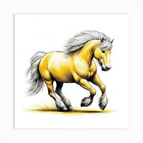 Horse Galloping 11 Art Print