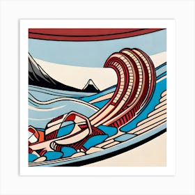 'Surfing' Art Print