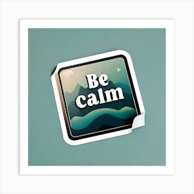 Be Calm Art Print