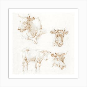 Four Cows, Jean Bernard Art Print