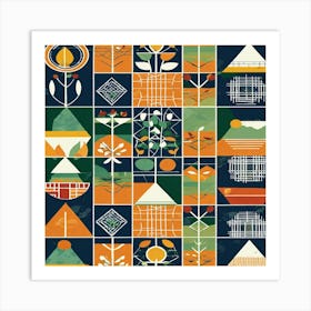 Abstract Geometric Pattern Art Print