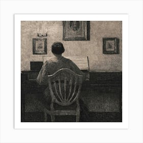 Woman At The Piano 3 Art Print