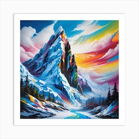 'Snow Mountain' Art Print