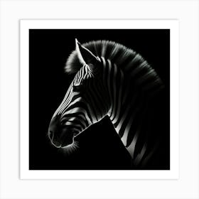 Zebra Head Art Print