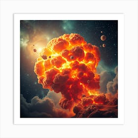 Explosion In Space Art Print