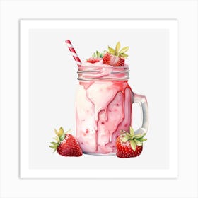 Strawberry Milkshake 14 Art Print