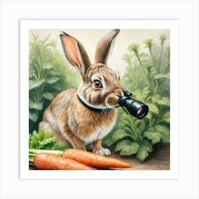 Rabbit With Binoculars 7 Art Print