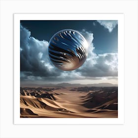 Sphere In The Desert Art Print