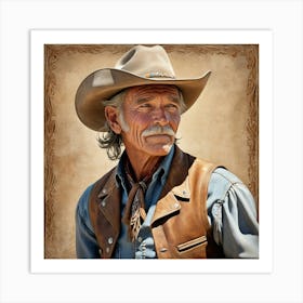 Old West Cowboy 1 Art Print