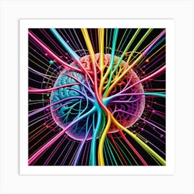 Colorful Brain 13 Art Print