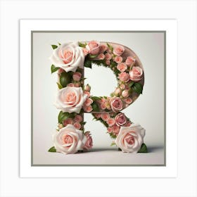 Roses In The Letter R Art Print