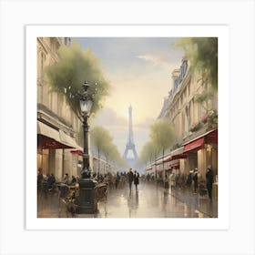 Paris At Night Art Print