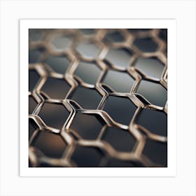 Close Up Of Metal Mesh Art Print