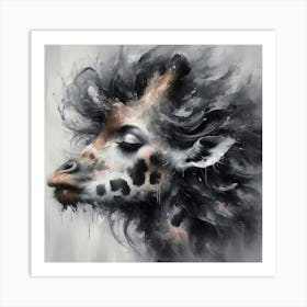 Giraffe Portrait Art Print