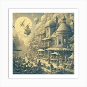 Faerie Village Art Print