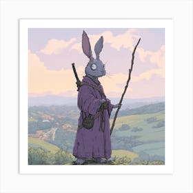 Rabbit With Sword Poster