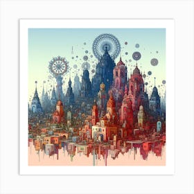 Sprawling Cityscape 4 1 Art Print