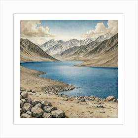 Lake In The Mountains Art Print