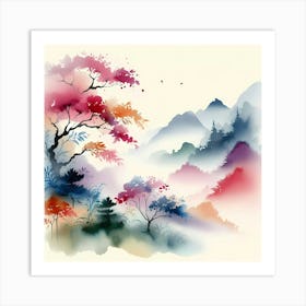 Chinese Landscape Painting 15 Art Print