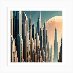 Futuristic Cityscape 33 Art Print