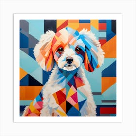 Abstract modernist Toy poodle dog Art Print