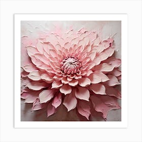 Large pink dahlia flower 1 Art Print