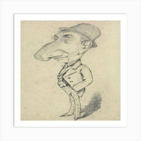 Caricature Of A Man With A Large Nose (1855) Art Print