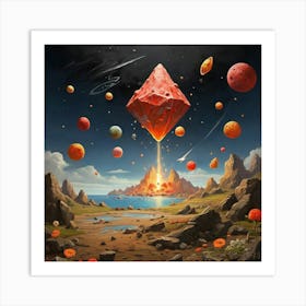 Spaceship art print Art Print