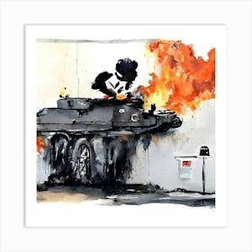 Banksy - Tank Art Print