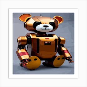 Robot Bear new look Art Print