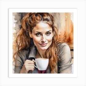 Puglia Coffee Girl Art Print