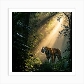 Tiger In The Forest art print 6 Art Print